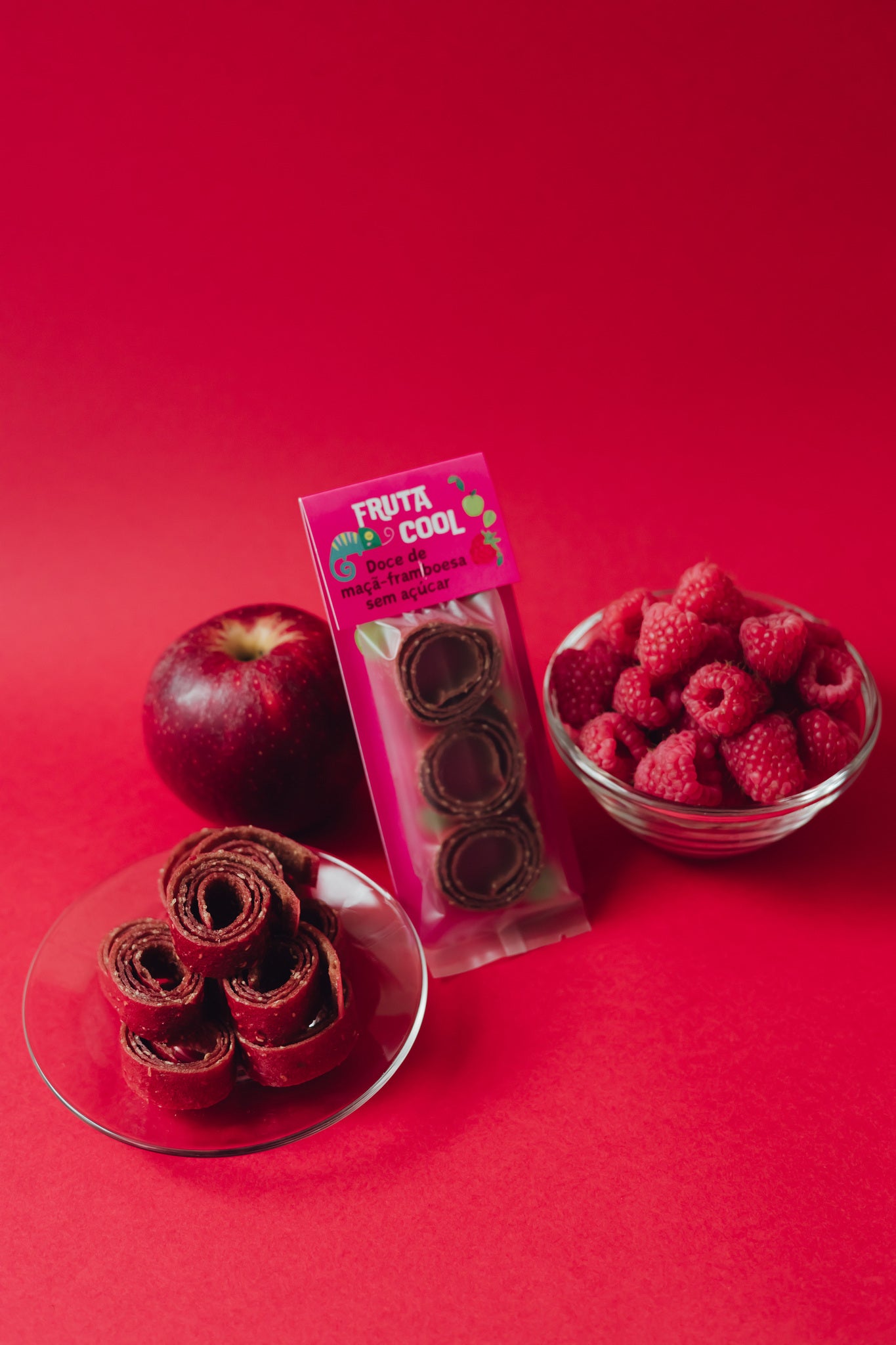 Apple-raspberry sugar-free candy