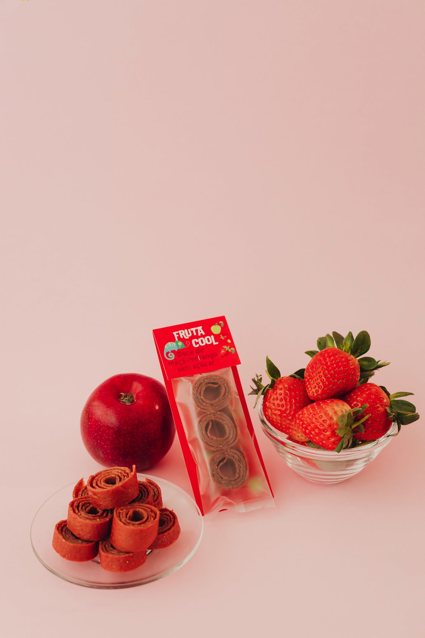 Apple-strawberry sugar-free candy