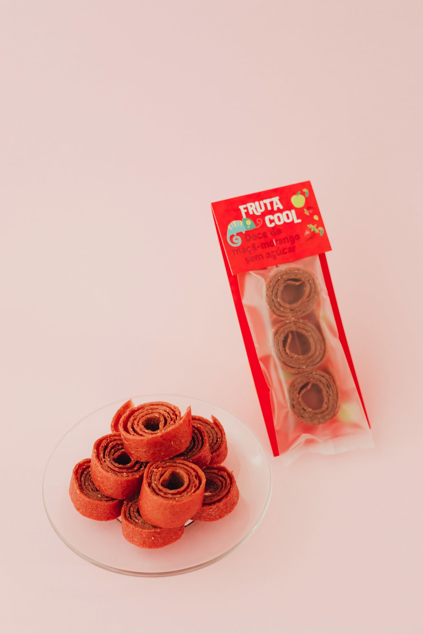 Apple-strawberry sugar-free candy