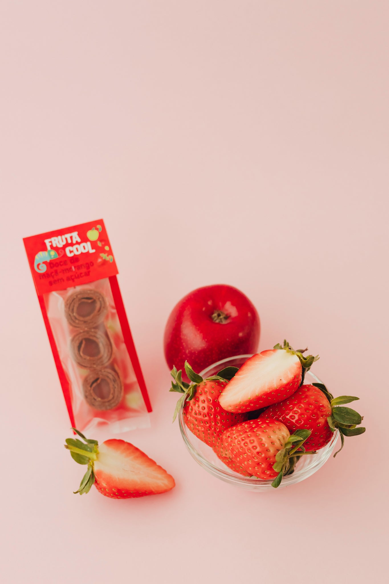 Apple-strawberry sugar-free candy