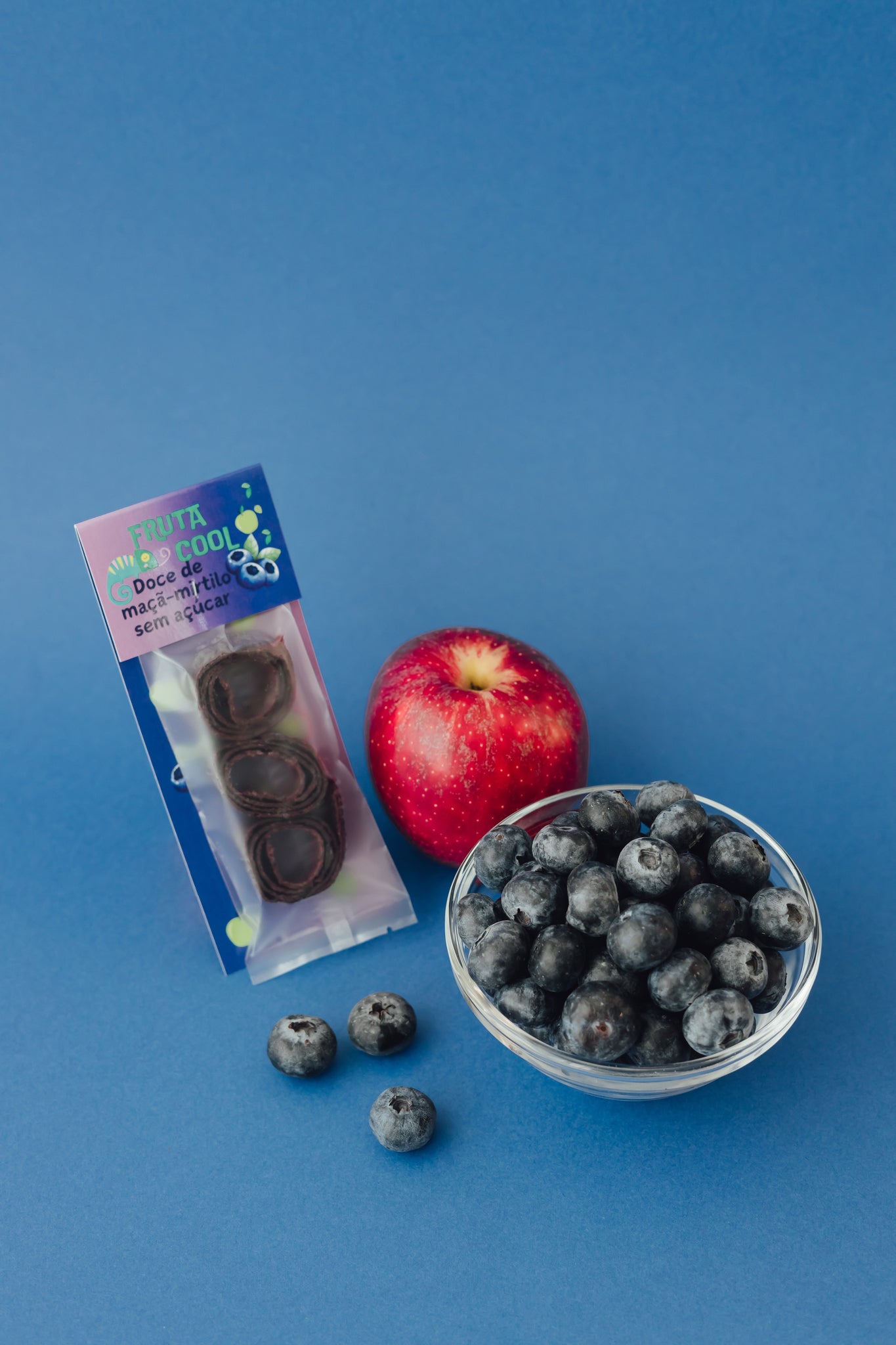 Apple-blueberry sugar-free candy