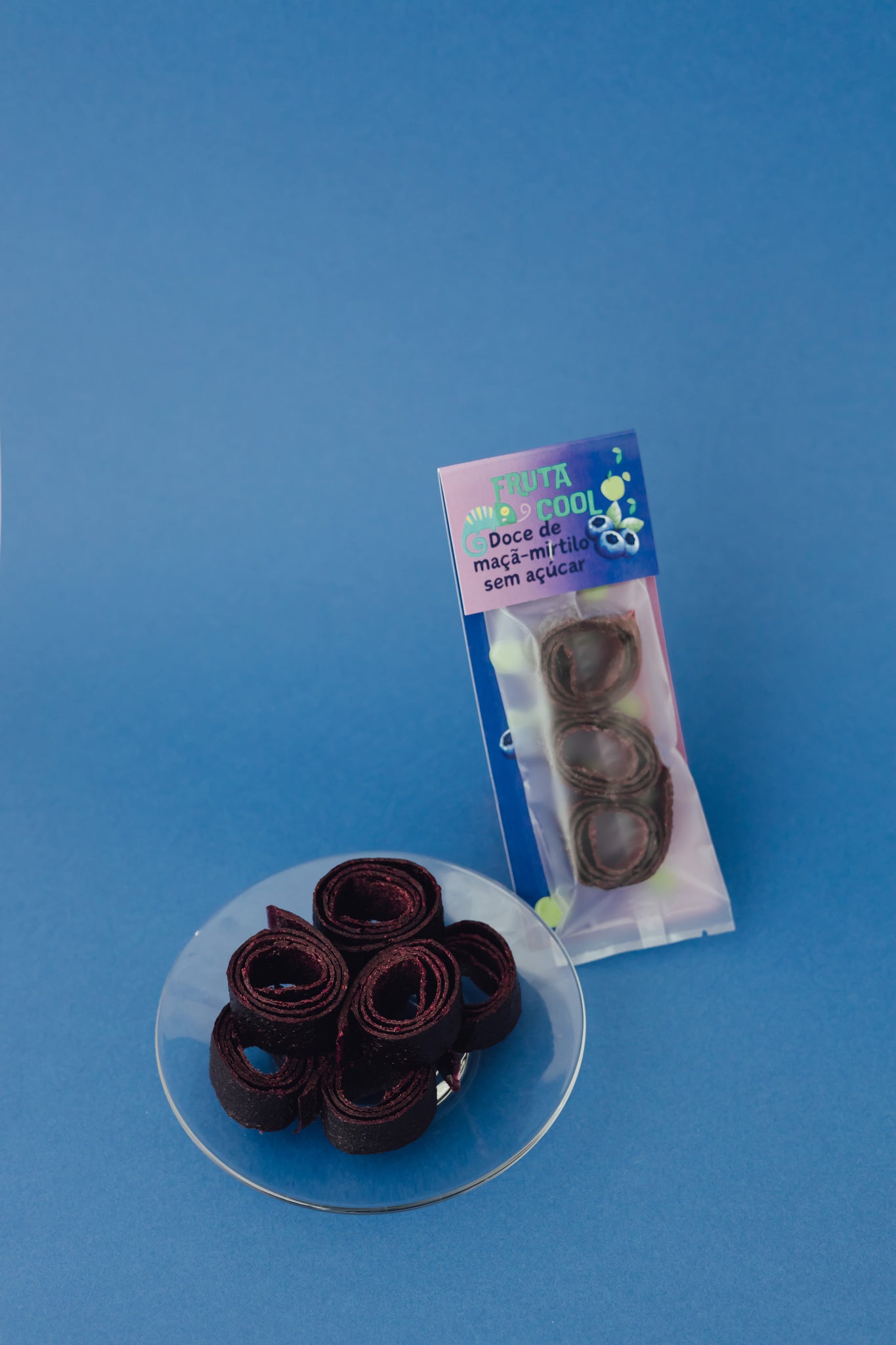 Apple-blueberry sugar-free candy