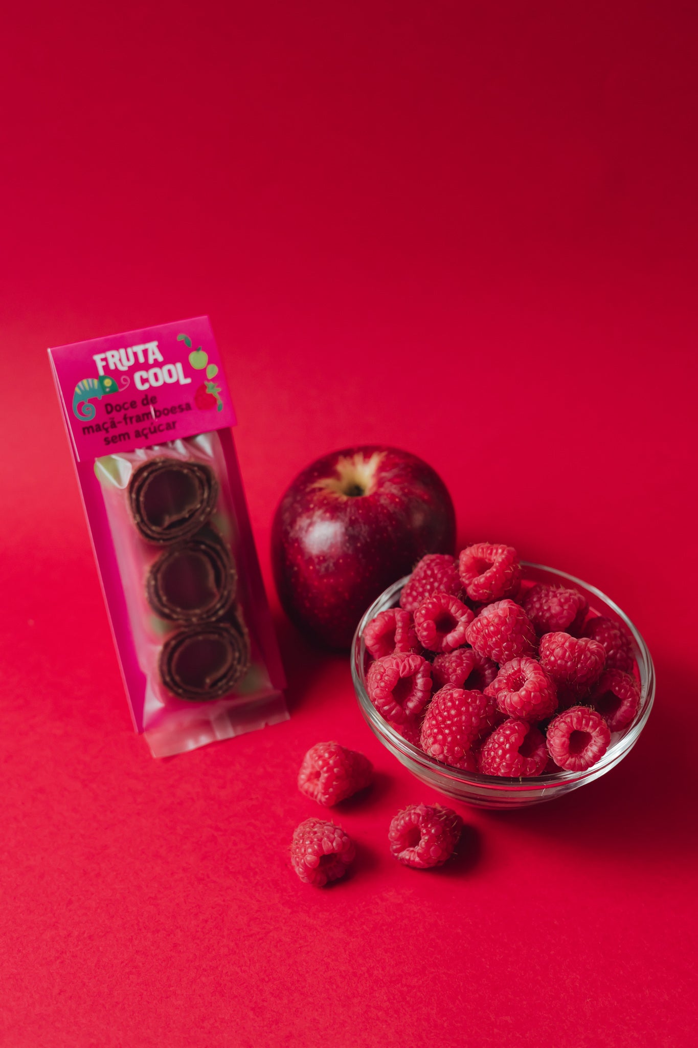 Apple-raspberry sugar-free candy